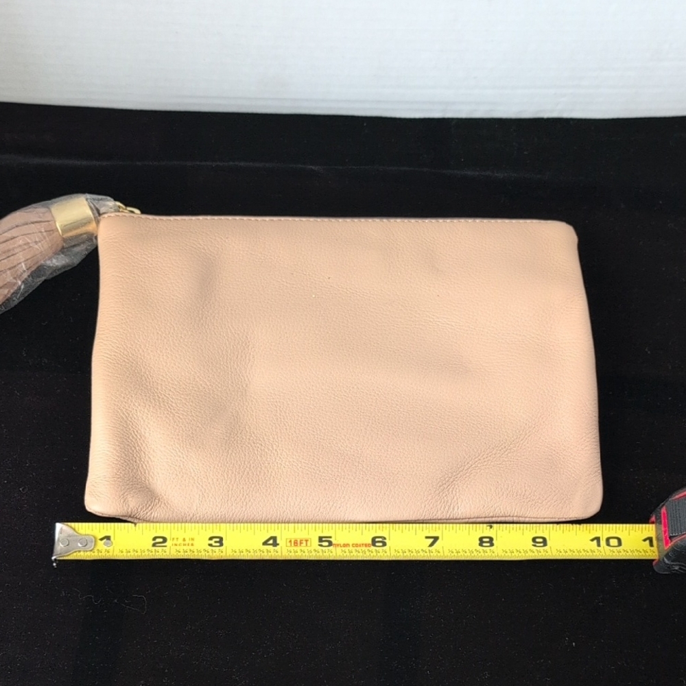 Elegant Tan Leather Clutch